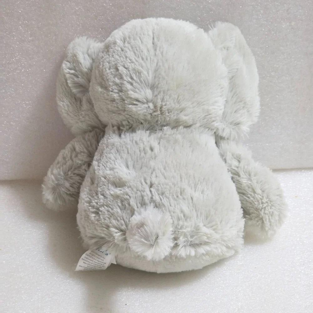 Carter's Gray Elephant White Corduroy Ears Sewn Eyes Plush Baby Toy Lovey 10